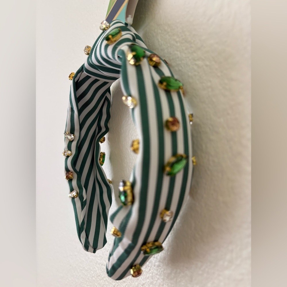 Green and White Hair Accessories Satin Finish